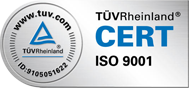 Grafik: Logo CERT ISO 9001.